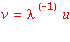 v = lambda^(-1)*u