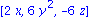 VECTOR([2*x, 6*y^2, -6*z])