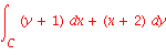 int((y+1)*dx+(x+2), y = C .. ``)