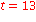 t = 13
