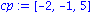 cp := VECTOR([-2, -1, 5])