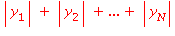 abs(y[1])+abs(y[2])+`...`+abs(y[N])
