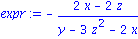 expr := -(2*x-2*z)/(y-3*z^2-2*x)