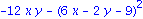 -12*x*y-(6*x-2*y-9)^2