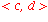 `<`*c, d*`>`