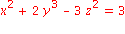 x^2+2*y^3-3*z^2 = 3